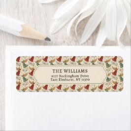 Etiqueta Vintage Christmas Angels Return Address Label