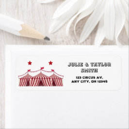Etiqueta Vintage Circus Retro Patriotic Return Address