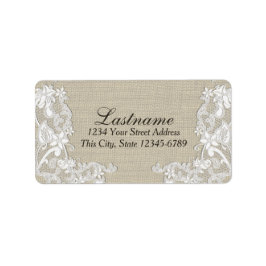 Etiqueta Vintage Country Floral Lace