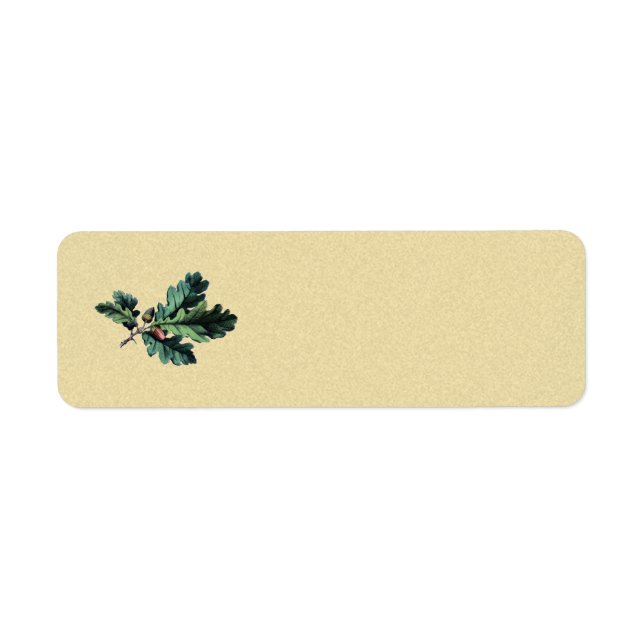 Etiqueta vintage de carvalho (Frente)