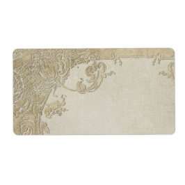 Etiqueta Vintage Elegance Wedding Toile Floral Damask