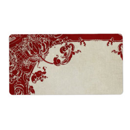 Etiqueta Vintage Elegance Wedding Toile Floral Damask