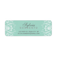 Vintage elegante filigree damask Mint verde