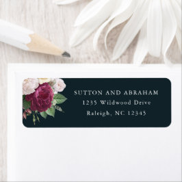 Etiqueta Vintage Fall Floral Return Address
