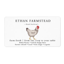 Etiqueta vintage Family Chicken Farm Business