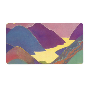 Etiqueta Vintage Family Vacation, Picnic nas montanhas