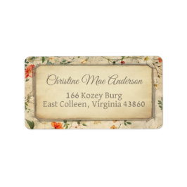 Etiqueta Vintage Floral Address / Shipping / Book Label