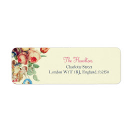 Etiqueta Vintage Floral Chic Return Address Labs