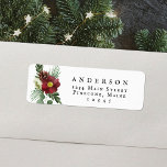Etiqueta Vintage Floral Christmas<br><div class="desc">A introdução das etiquetas de endereço Vintage Floral Christmas devolve as etiquetas de endereço com florais de cor d'água do estilo vintage e tipo. Essas etiquetas maravilhosamente elaboradas acrescentam um toque de charme e sofisticação às suas mensagens de feriados.</div>