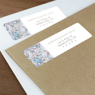 Etiqueta Vintage Floral Custom Return Address Lily Morris
