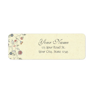 Etiqueta Vintage Floral Edge