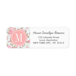 Etiqueta Vintage floral feminino elegante personalizado