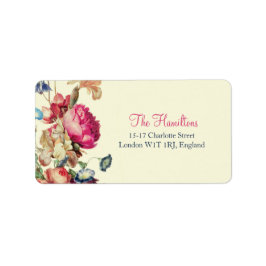 Etiqueta Vintage Floral Wedding Elegant Address Labels
