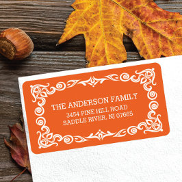 Etiqueta Vintage Frame Halloween Endereço de Devolução