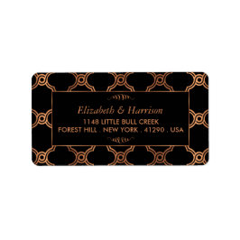 Etiqueta Vintage Geométrico Art Deco Gatsby Wedding