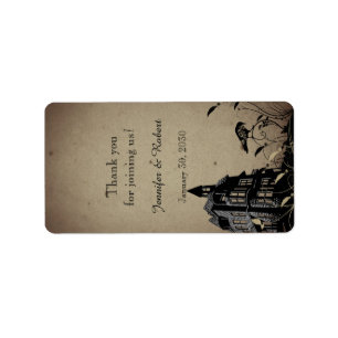 Etiqueta Vintage Gothic House Weding Lip Balm