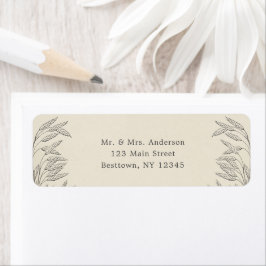 Etiqueta Vintage Grass Line Art