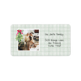 Etiqueta Vintage Green Plaid Return Address