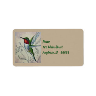 Etiqueta Vintage Hummingbird N.º 1 Arte por Aquarela