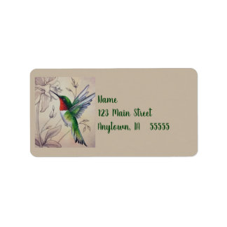 Etiqueta Vintage Hummingbird No. 6 Rótulo De Arte Por Aquar