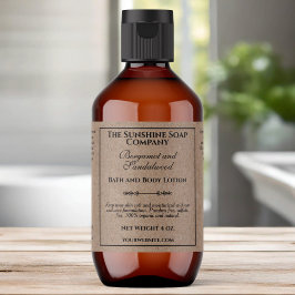 Etiqueta Vintage Kraft Paper Style Cosmetics Botle Label