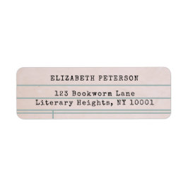 Etiqueta Vintage Library Card Graduation Return Address (En