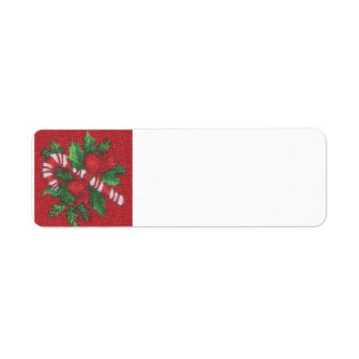 Etiqueta Vintage Look Candy Cane on Labels