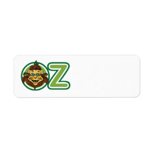 Etiqueta Vintage Mágico de Oz, Leão na Letra O