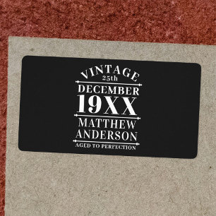 Etiqueta Vintage personalizada envelhecida em perfeição