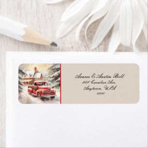 Etiqueta Vintage Red Truck e Farmhouse
