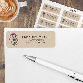 Etiqueta Vintage Retro Cowgirl 30th Birthday Party