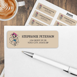 Etiqueta Vintage Retro Cowgirl 40th Birthday Party