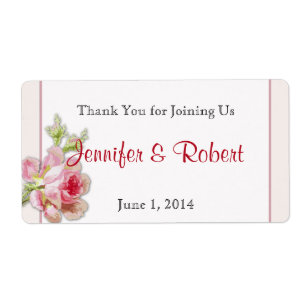 Etiqueta Vintage Rosa Rosa Possuir Rótulo de Frasco de Ág