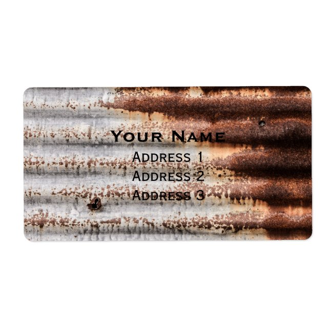 Etiqueta Vintage Rusty Metal (Frente)