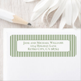 Etiqueta Vintage Sage - Greve de Natal Simples e Verde