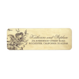 Etiqueta Vintage Shabby Flourende Casamento