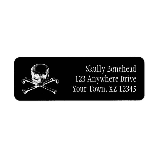 Etiqueta Vintage Skull & Crossbones (Frente)