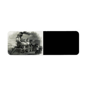 Etiqueta Vintage Steam Train