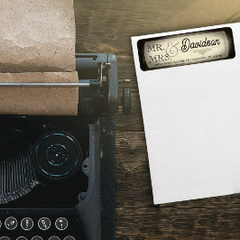 Etiqueta Vintage Ticket Typography Return Address Label