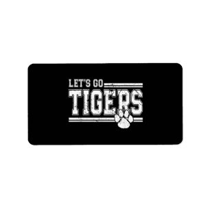 Etiqueta Vintage Tigers School Sports Name Retro