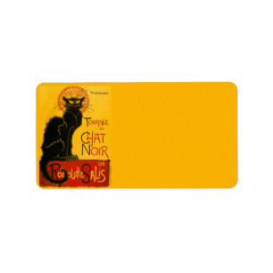 Etiqueta Vintage Tournée Du Chat Noir Theophile Steinlen