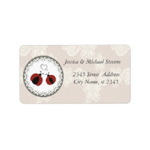 Vintage trendage lace ladybugs em casamento amoros