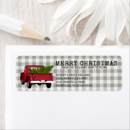 ETIQUETA VINTAGE TRUCK TREE CHRISTMAS NOME DA FAZENDA DEVOL