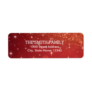Etiqueta Vintage Vermelho Neve Brilho Natal Feriado
