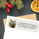 Etiqueta Vintage Watercolor Deer Christmas Return Endereço<br><div class="desc">Adicione um toque encantador e nostálgico às suas mensagens de feriado com esta etiqueta de endereço de retorno de Natal Vintage Watercolor Deer. Apresentando um belo design de renas de safra ilustrado, este rótulo traz o calor e o conforto de um Natal em floresta aos seus cartões de natal. Perfeito...</div>