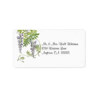 Etiqueta Vintage Wisteria Vine Address Labs