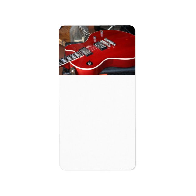Etiqueta Violão vermelho no amp (Frente)