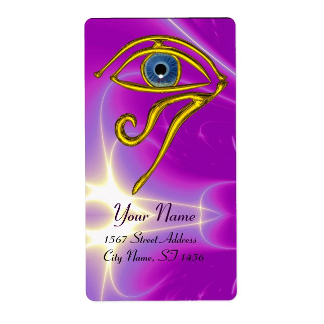 Etiqueta Violeta púrpura AZUL TALISMAN (Frente)