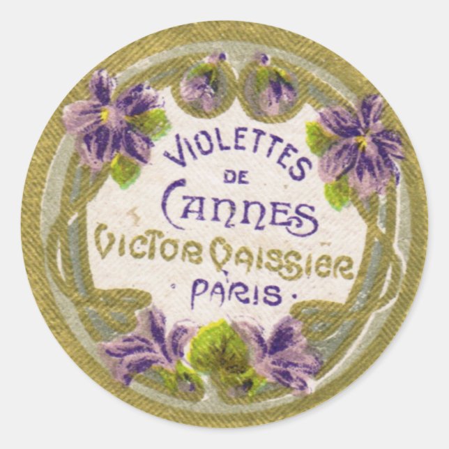 Etiqueta Violettes Perfume, Paris 1900 (Frente)