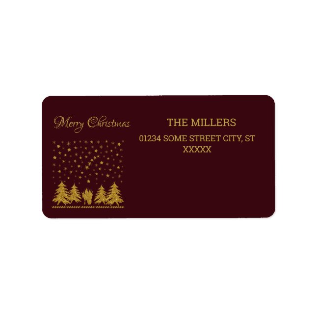 Etiqueta Virgem de Natal Religiosa Maria, Ruas. José, Jesus (Frente)